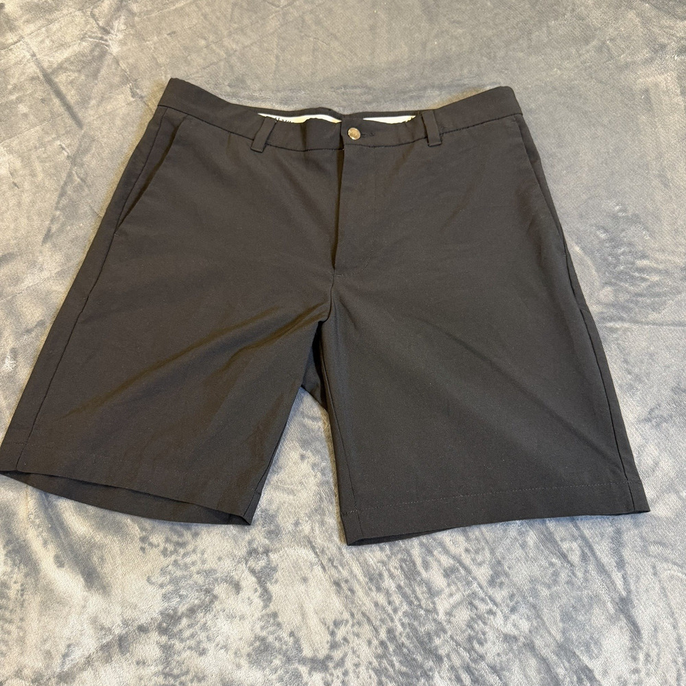 Callaway Men Performance Golf Shorts Black Sz 34 Flat Front Stretch Opti-Dri 9in